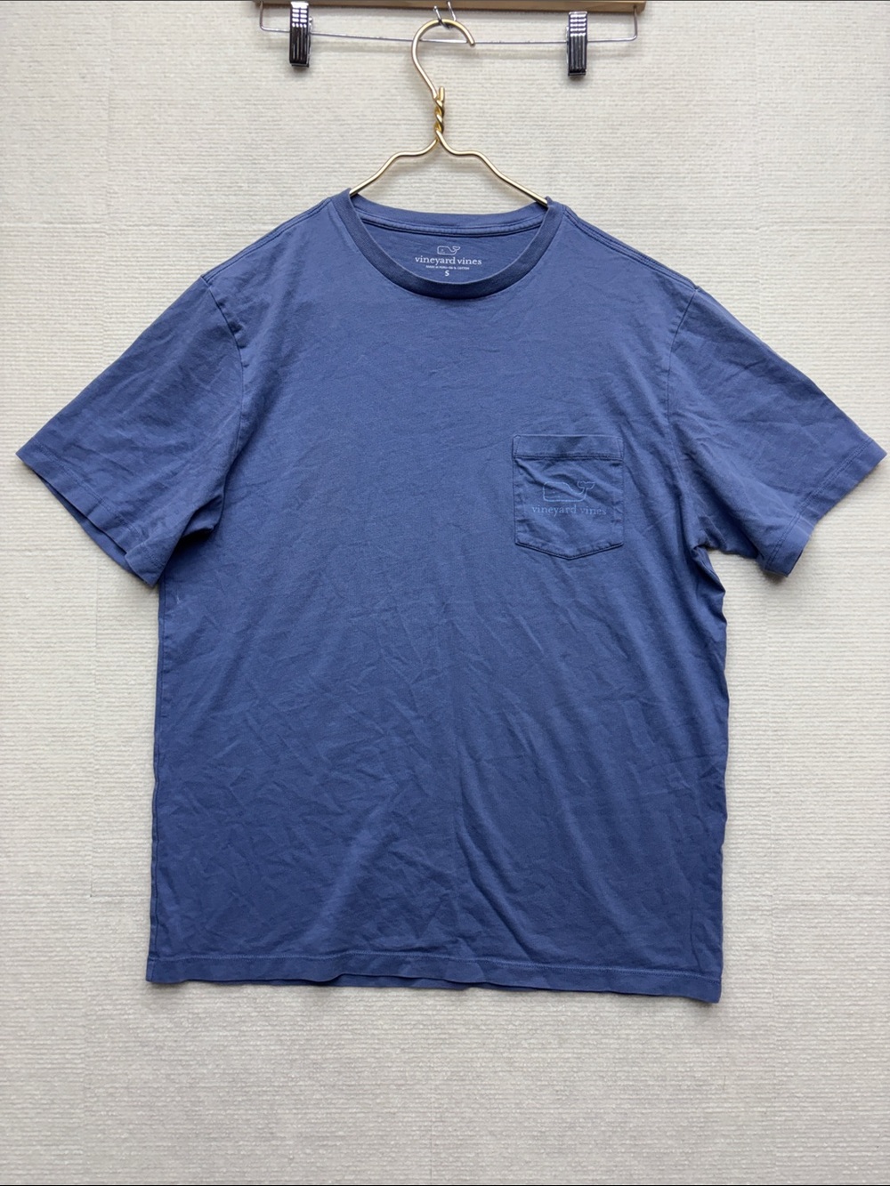 Vineyard Vines Men's Navy Crew Pocket Tee small